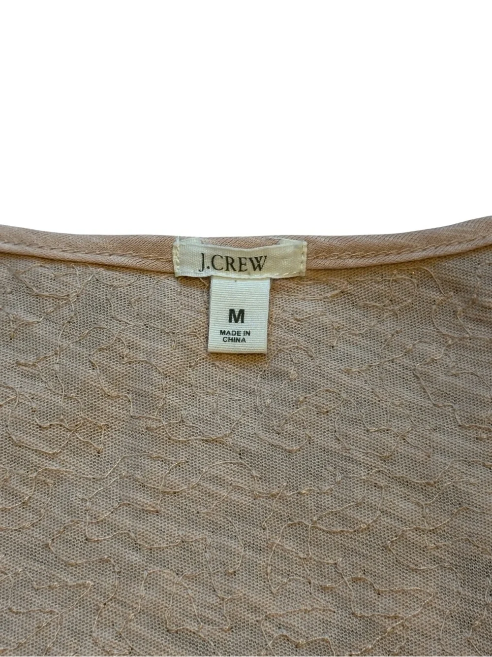 J. Crew Sequin Tank Top Scoop Neck Rose Gold Sequins Blush Pink Size M